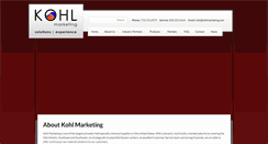 Desktop Screenshot of kohlmarketing.com